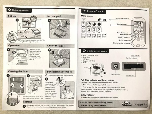 MAYTRONICS COMMERCIAL DOLPHIN WAVE 75 ROBOTIC POOL CLEANER FOR UP TO 20M POOL - Image 11