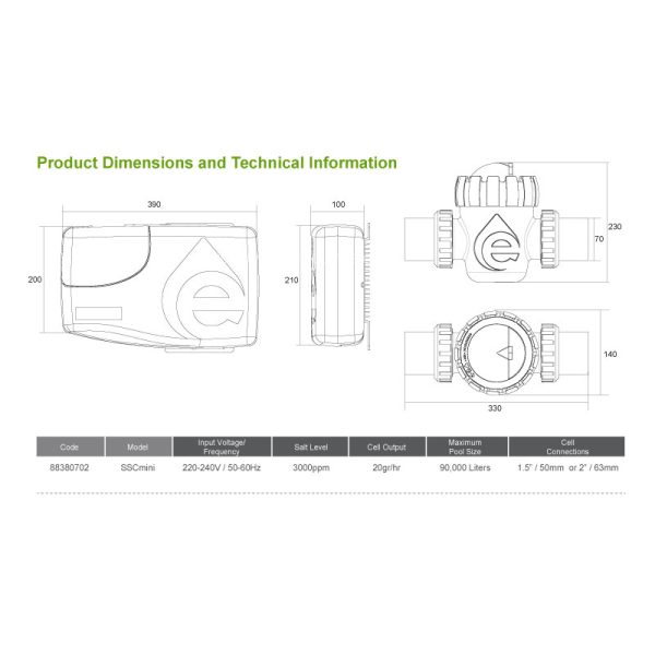 EMAUX SSCMINI SALT CHLORINATOR - Image 2