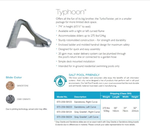 SR SMITH TYPHOON POOL SLIDE (SALT POOL FRIENDLY) - Image 7