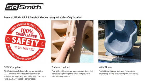 SR SMITH HELIX2 POOL SLIDE (SALT POOL FRIENDLY) - Image 2