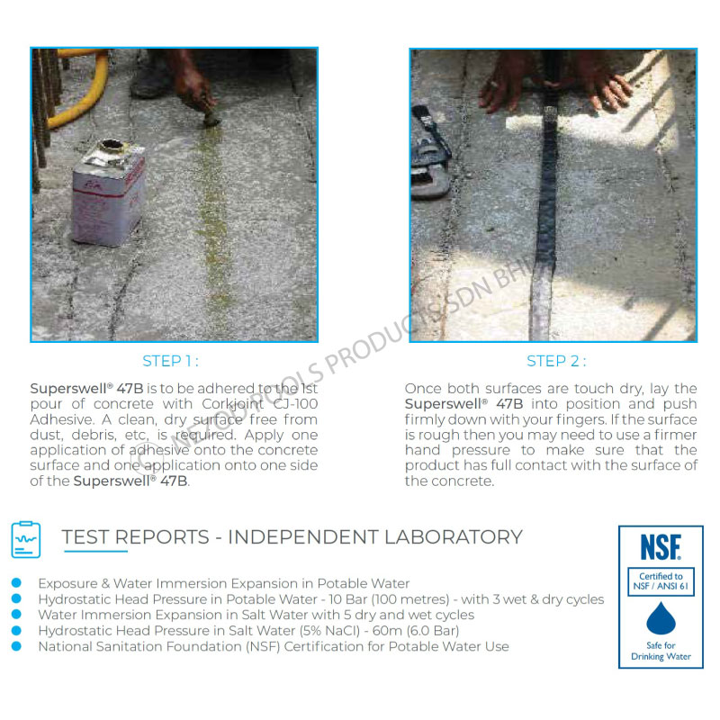 CORKJOINT SUPERWELL 47B HYDROPHILIC BUTYL WATERSTOP SEAL 25mm x 19mm - Image 2
