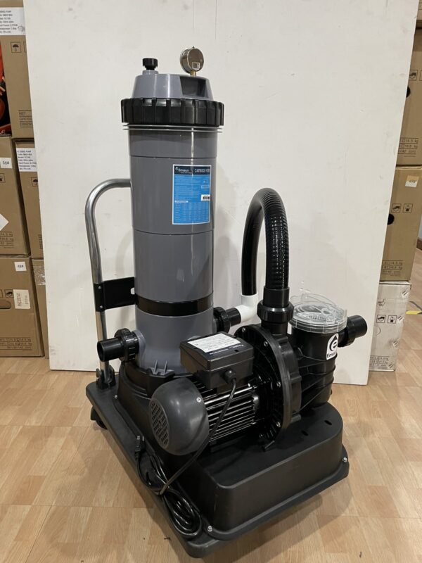 Portable Swimming Pool Vacuum Trolley Set Ready Installed With Pump And Cartridge Filter